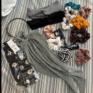 Various scrunchies and headbands